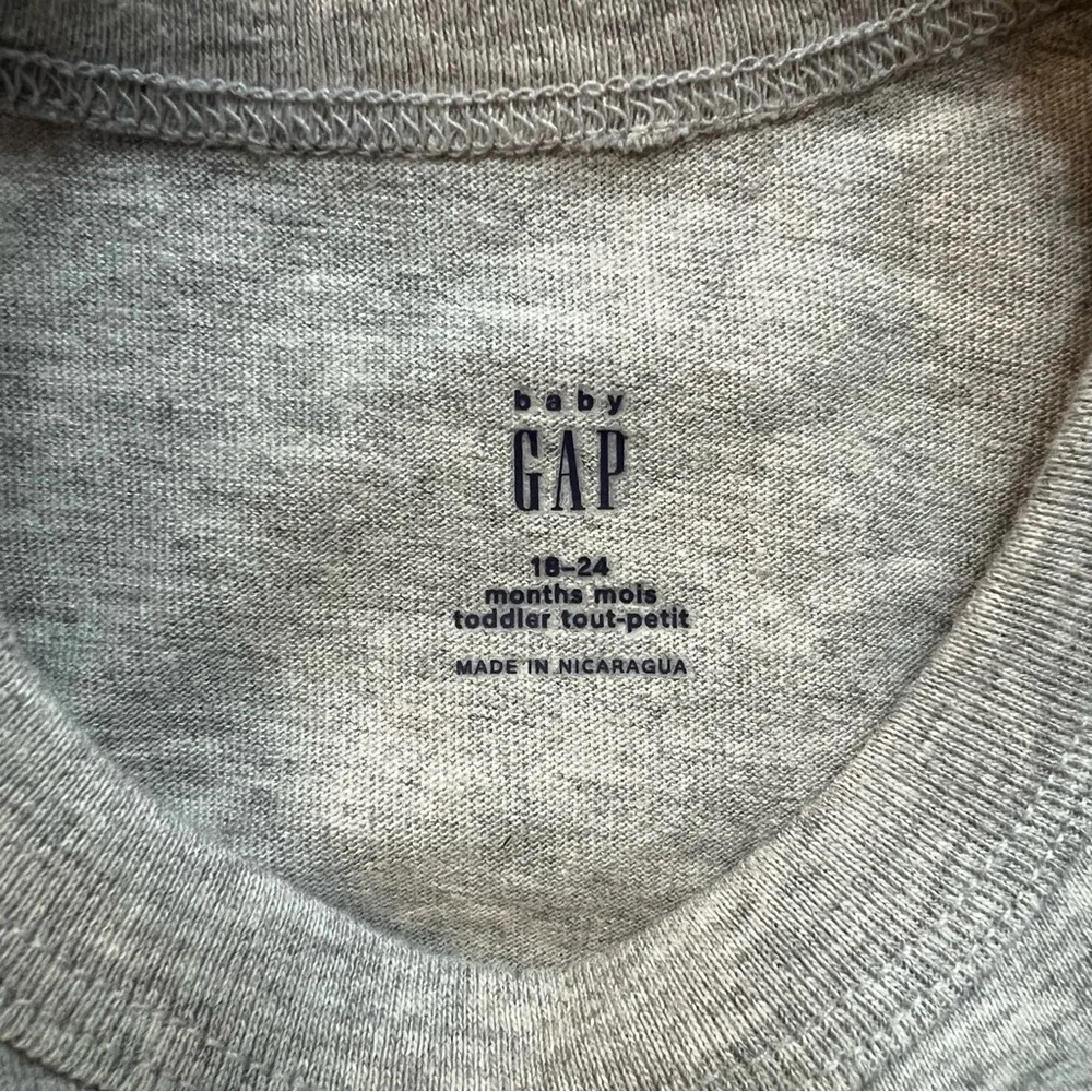 GAP Baby Gray Dinosaur UFO Cotton Tee, 18-24mo - NEW